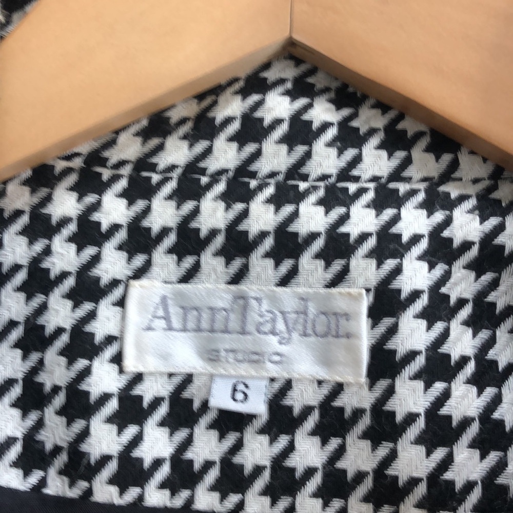 Ann Taylor Black and White Houndstooth Skirt Suit - Picture 3 of 5